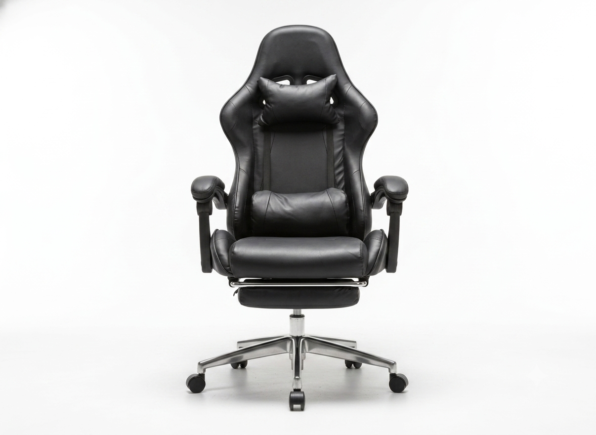 Brand new ergonomic leather gaming chair with adjustable recline, available at Chair Doctor Lagos